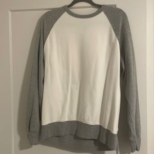 J. Crew large white and grey crewneck